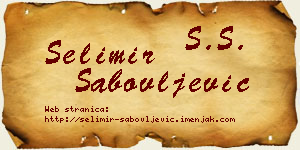 Selimir Sabovljević vizit kartica